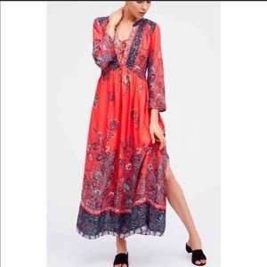 New with tags Free People side slit maxi dress